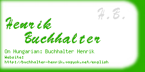 henrik buchhalter business card